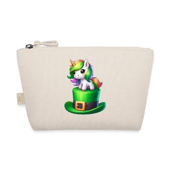 Süßes Einhorn St. Patrick's Day Kleeblatt - Bio-Täschchen - Natur - Vorne