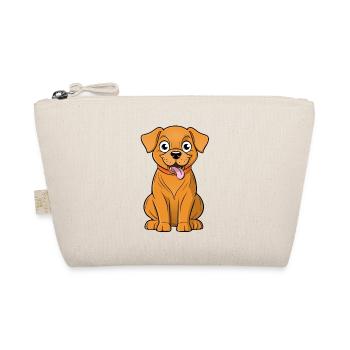 Cheerful and cute brown dog - Organic Pouch - nature - Front