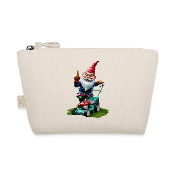 Lawn Mower Garden Gnome Gardener Gift Ideas - Organic Pouch - nature - Front