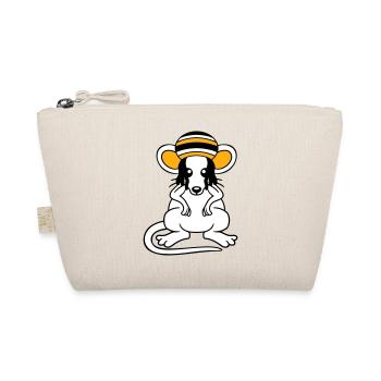 Maus Raggae Jamaika Hut Rasta Locken Chill Mütze - Bio-Täschchen - Natur - Vorne