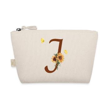 Letter j Sunflower Butterfly - Organic Pouch - nature - Front