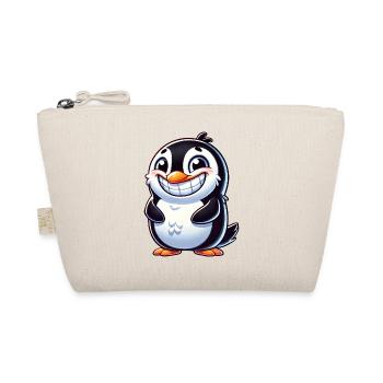 mignon pingouin dessin animé sourire rire joie - Trousse biologique - nature - Devant