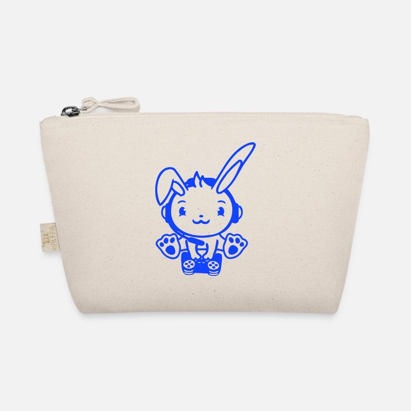 Bunny Playing Controller Console Headset Gamer Nerd Organic Pouch