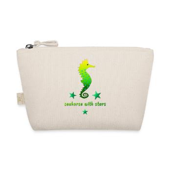 green seahorse with asterisk - Organic Pouch - nature - Front