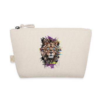 Lion Chromatique : Regard Intense en Art Numérique - Trousse biologique - nature - Devant