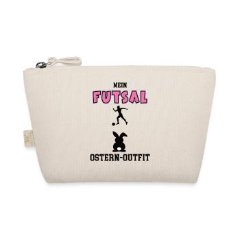 Futsal Oster Outfit Ostergeschenk Futsalspieler - Bio-Täschchen - Natur - Vorne