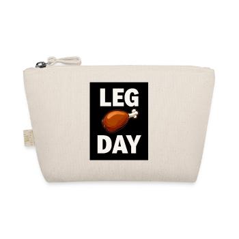 Leg Day Cartoon Fitness Gym Sport Krafttraining - Bio-Täschchen - Natur - Vorne