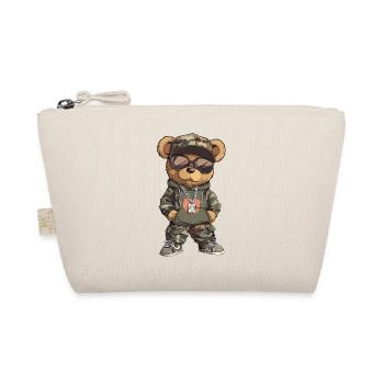 Cool Hip Hop Teddy Bär Rap Rapper Camo - Bio-Täschchen - Natur - Vorne