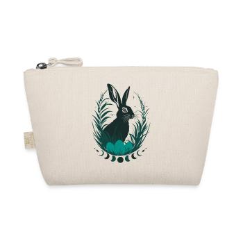 Ostara Hase mit Mondphasen Wicca Design - Bio-Täschchen - Natur - Vorne