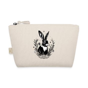 Ostara Hase mit Triple Moon und Pentagramm - Bio-Täschchen - Natur - Vorne