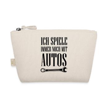 Ich spiele immer noch mit Autos - Bio-Täschchen - Natur - Vorne