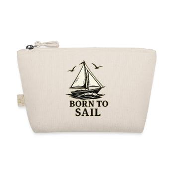 Born to Sail – Adventure Sailboat Design Vintage - Organic Pouch - nature - Front