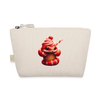 Cute Snake in Cone - Organic Pouch - nature - Front