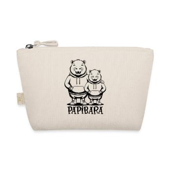 Papibara Papi Capybara Vater Lustig Papa Vatertag - Bio-Täschchen - Natur - Vorne