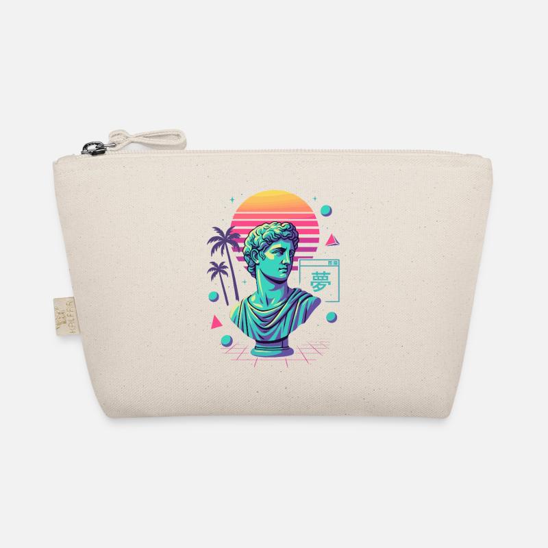 Vaporwave Ästhetik – Antike trifft Neon Bio-Täschchen
