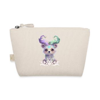 Magical bear cub in pastel glitter. - Organic Pouch - nature - Front
