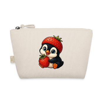 Drôle de pingouin avec fraise dans chapeau fruité - Trousse biologique - nature - Devant