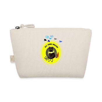 Chat noir rêveur avec cyber bandana citron - Trousse biologique - nature - Devant