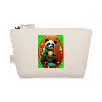 Cyber Panda With Neon Lemon - Organic Pouch - nature - Front