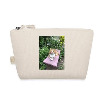 Roter Kater süße Katze kleiner Tiger Blumen - Bio-Täschchen - Natur - Vorne
