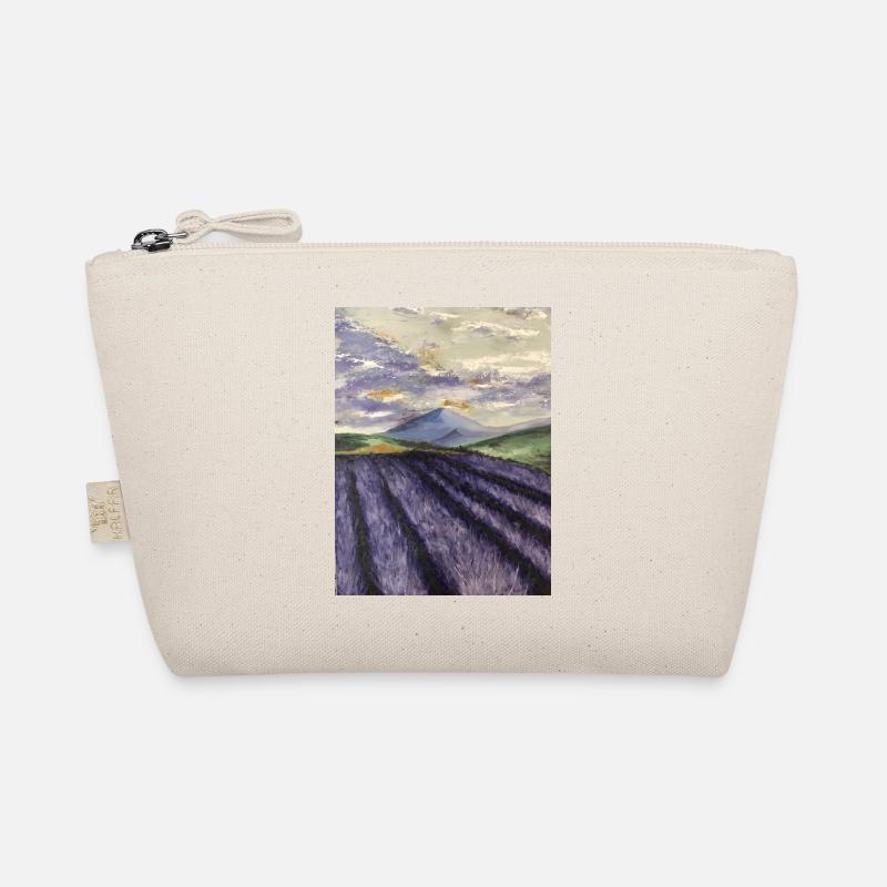 Ölgemälde Lavendel Lavendelfeld lila Landschaft - Bio-Täschchen - Natur