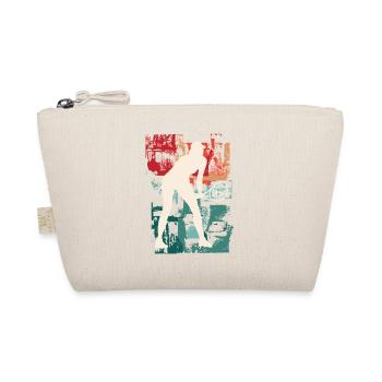 Tennis Tennis Player Woman Sport Vintage Retro - Organic Pouch - nature - Front