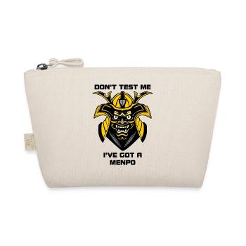 Masque Menpo jaune-noir avec texte - Trousse biologique - nature - Devant