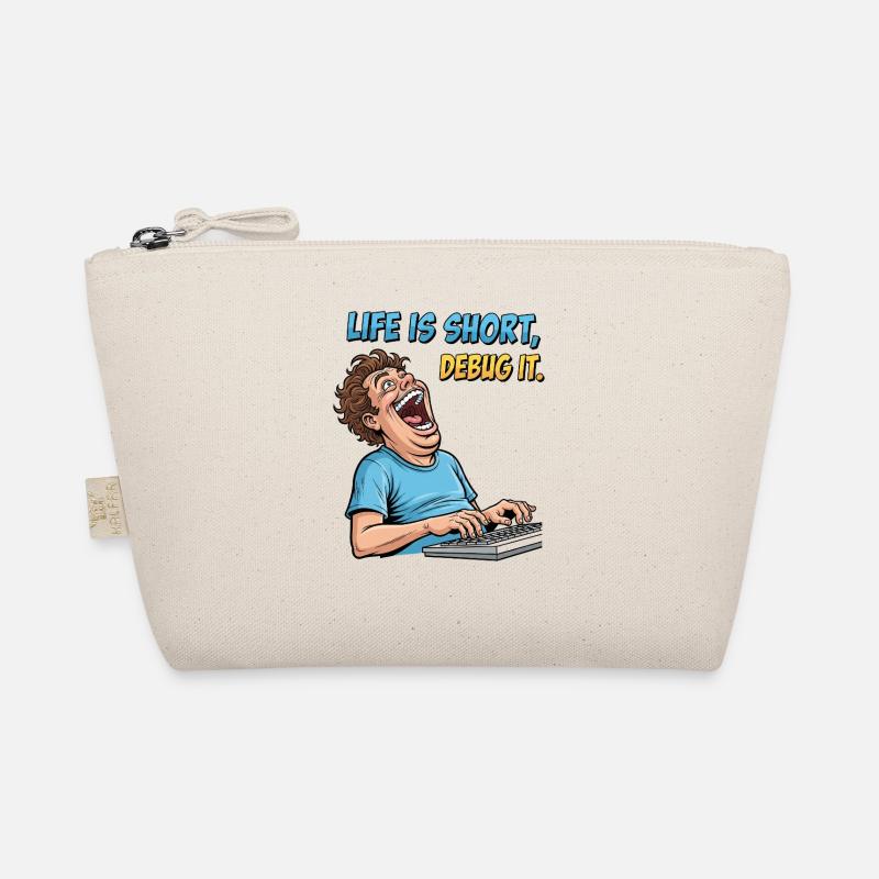 Debug Your Life: Funny IT Programmer Shirt Organic Pouch