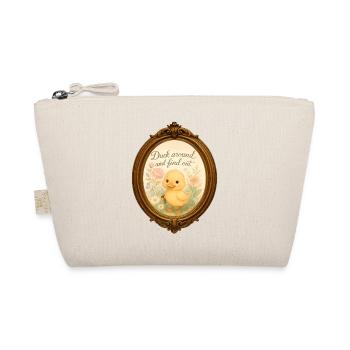 Watercolor Duck "Duck around and find out" - Meme - Organic Pouch - nature - Front