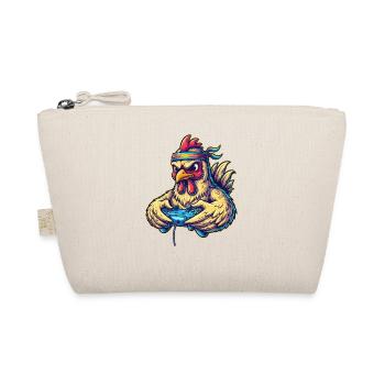 Gambler Chicken: Game On! 🐔🎮 Funny Gamer - Organic Pouch - nature - Front