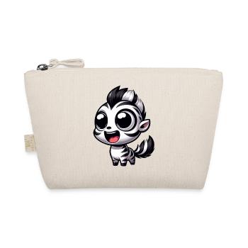 Kawaii Zebra Cartoon for Kids and Parents Safari - Organic Pouch - nature - Front