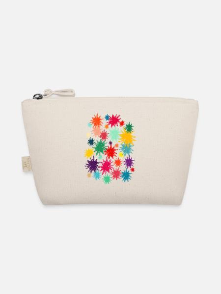 Bunte Blüten (Used) 01 - Bio-Täschchen - Natur