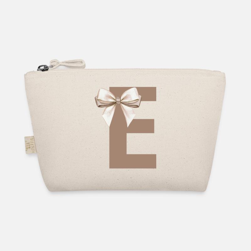 Letter E Knot Organic Pouch