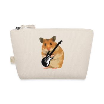 hamster gitarre rock musik - Bio-Täschchen - Natur - Vorne