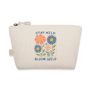 Stay Wild Bloom Child Boho Blumen T-Shirt - Bio-Täschchen - Natur - Vorne