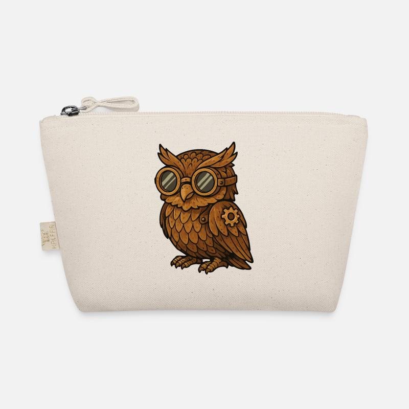 Owl Steampunk Organic Pouch