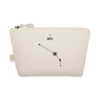 Aries Zodiac Sign Star Constellation Black & Gray - Organic Pouch - nature - Front