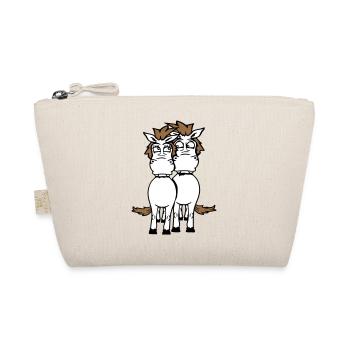 2 Chevaux Couple Drôle Couple Fou Amoureux - Trousse biologique - nature - Devant