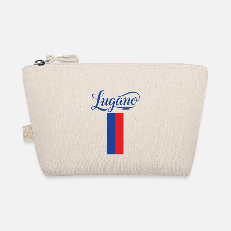 Drapeau de la ville de Lugano au design élégant Trousse biologique