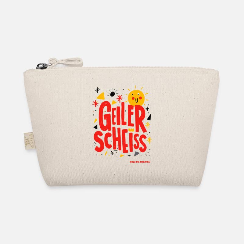 Funny sun face with strong expression Organic Pouch