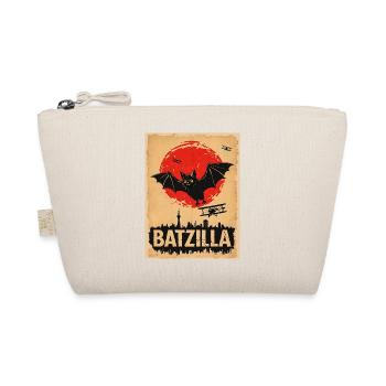 Fledermaus im Vintage-Stil mit Batzilla - Bio-Täschchen - Natur - Vorne
