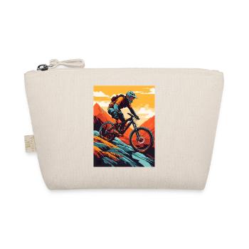 Cyclist in Montaña Aventurera - Organic Pouch - nature - Front