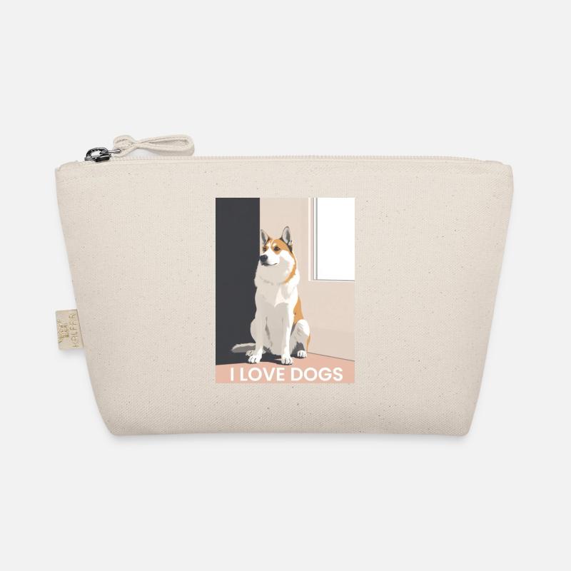 Hübscher Hundeillustration mit Text Bio-Täschchen