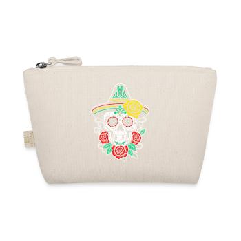 Mexikanischer Sugar Skull Sombrero Rosen - Bio-Täschchen - Natur - Vorne
