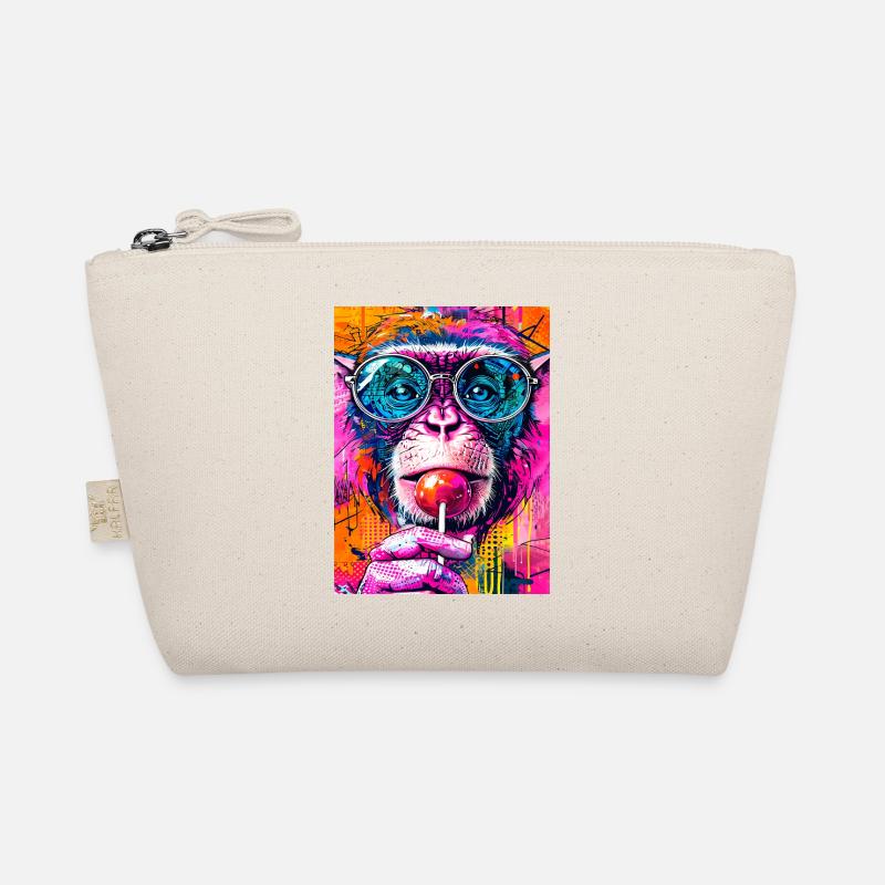 Psychedelic Big Jumpsuit with Glasses and Lollipop Organic Pouch