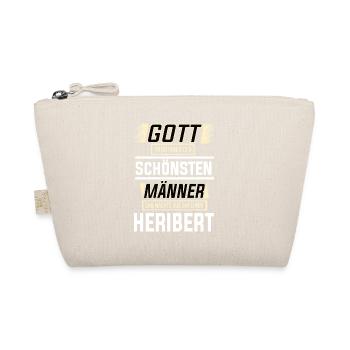 Heribert der schönste Mann von Gott geformt Design - Bio-Täschchen - Natur - Vorne
