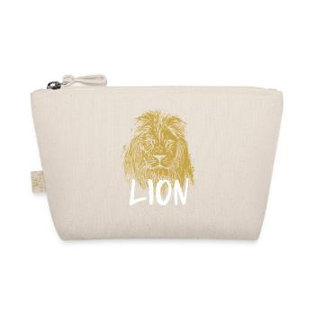 Modern calligraphy lion illustration - Organic Pouch - nature - Front