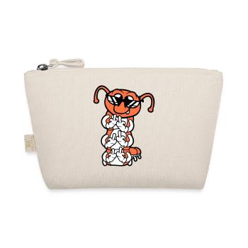 Caterpillar Middle Finger Insult Sunglasses Cool - Organic Pouch - nature - Front