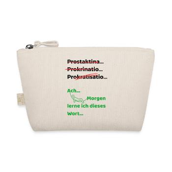 Prokrastination lustiger Spruch Hängematte - Bio-Täschchen - Natur - Vorne