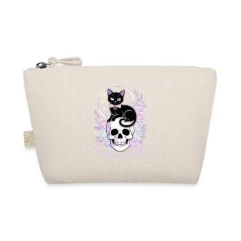 Mystical Cats and Bones Design - Organic Pouch - nature - Front